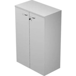 ARTEXPORT ARMARIO MEDIO PRESTO CON PUERTAS 2 ESTANTES 22MM REGULABLES CON TRASERA GRIS