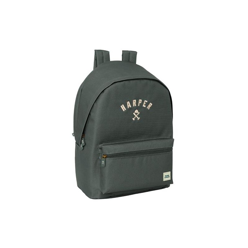 SAFTA MOCHILA DOBLE PARA PORTATIL 15,6"+USB HARPER & NEYER "GREY"