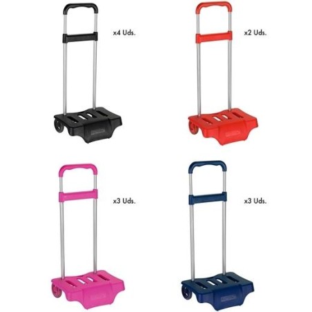 SAFTA PORTAMOCHILAS MOD.905 TROLLEY COLOR ROJO
