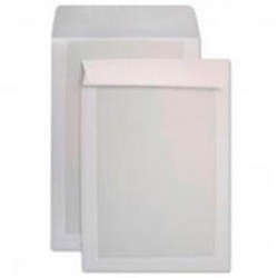SAM SOBRE PAPEL 90GR DIN C4 INTERNACIONAL CON TIRA DE SILICONA RESPALDO CARTON 229X324 MM OFFSET BLANCO -CAJA 100U-