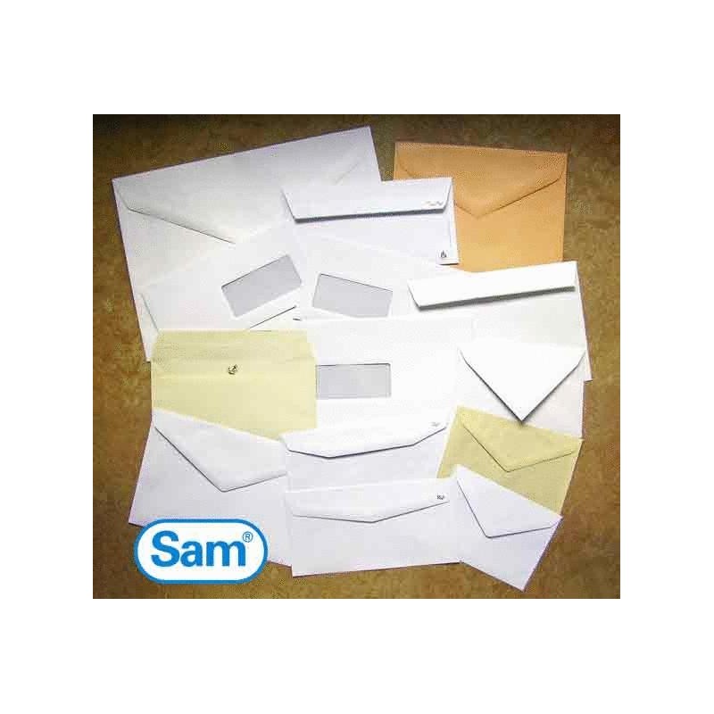 SAM SOBRE DIN C5 VERSAM 160 C AUTOADHESIVO CON TIRA DE SILICONA 162X229 120 GRAMOS CREMA VERJURADO 250 SOBRES