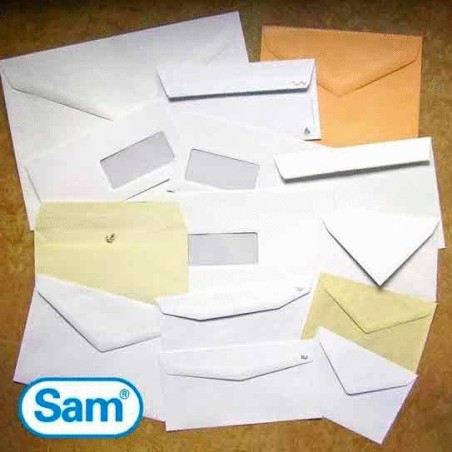 SAM SOBRE DIN C5 A-160230 AUTOADHESIVO CON TIRA DE SILICONA 162X229 90 GRAMOS BLANCO 500 SOBRES