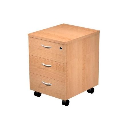 ARTEXPORT CAJONERA PRESTO 3 CAJONES C/RUEDAS GUÍAS METÁLICAS CERRADURA HAYA -DESMONTADO-