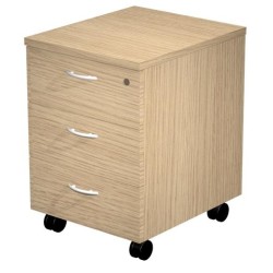 ARTEXPORT CAJONERA PRESTO 3 CAJONES C/RUEDAS GUÍAS METÁLICAS CERRADURA ROBLE -DESMONTADO-