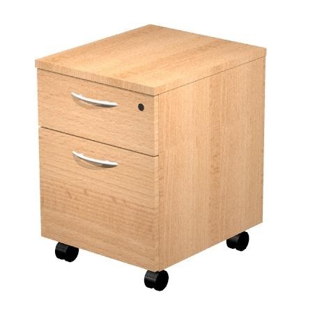 ARTEXPORT CAJONERA PRESTO 2 CAJONES C/RUEDAS GUÍAS METÁLICAS CERRADURA HAYA -DESMONTADO-