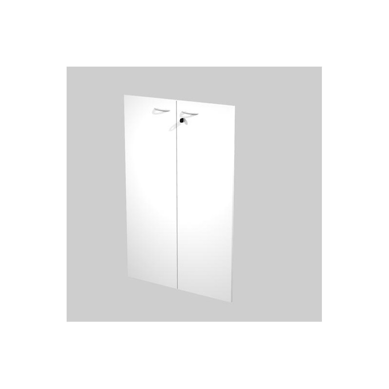 ARTEXPORT PAREJA DE PUERTAS PARA ESTANTERÍA MEDIA PRESTO 18MM CON CERRADURA BLANCO