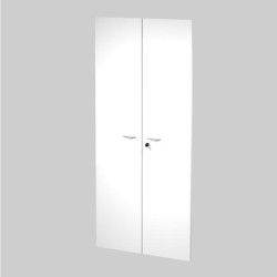 ARTEXPORT PAREJA DE PUERTAS PARA ESTANTERÍA ALTA PRESTO 18MM CON CERRADURA BLANCO