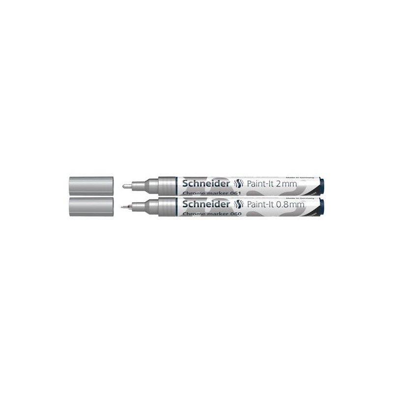 SCHNEIDER ROTULADOR METÁLICO CROMADO PAINT-IT 2 CHROME PUNTAS DE 0.8MM/2MM ESTUCHE 2 UD
