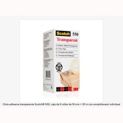 SCOTCH CINTA TRANSPARENTE 550 19X33M -PACK 8 ROLLOS-