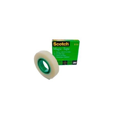 SCOTCH CINTA ADHESIVA INVISIBLE MAGIC ROLLO 12MM X 33M CAJA INDIVIDUAL