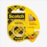 SCOTCH CINTA ADHESIVA A DOBLE CARA 12,7MMX6,3M C/DISPENSADOR