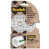 SCOTCH DISPENSADOR DE ACERO INOXIDABLE RECARGABLE PARA CINTA ADHESIVA + 2 ROLLOS DE 19MMX13,9M