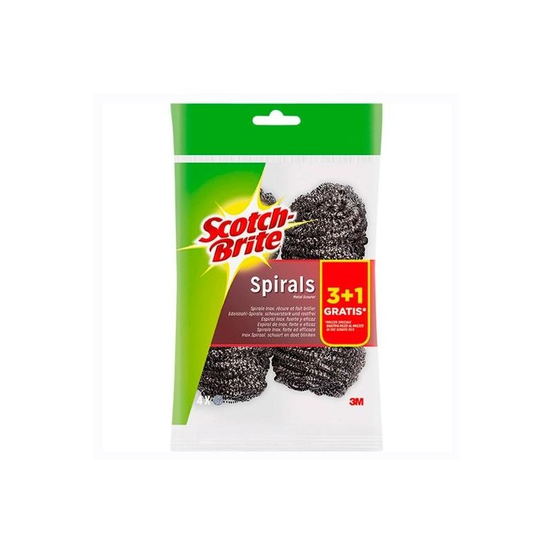 SCOTCH BRITE ESTROPAJO DE ACERO 3+1