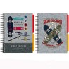 SENFORT CUADERNO ESPIRAL A6 120H T/DURA 2 SEPARADORES FORRADO SKATEBOARD SURTIDO