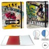 SENFORT CARPETA ANILLAS 4X30MM RINGBOOK C/RECAMBIO 120H A4 C/GOMA 4 SEPARADORES SKATEBOARD SURTIDO