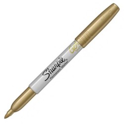 SHARPIE MARCADOR PERMANENTE METALLIC PUNTA FINA ORO