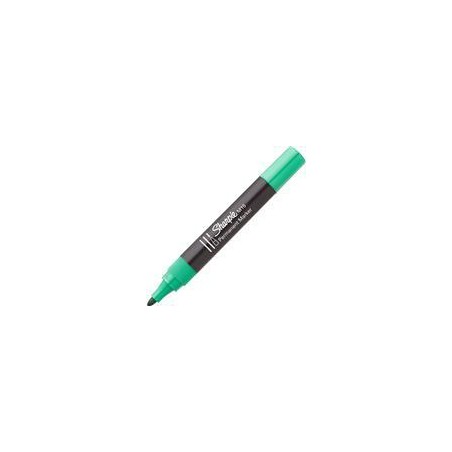SHARPIE MARCADOR PERMANENTE VERDE M15 PUNTA REDONDA CAJA 12 UD