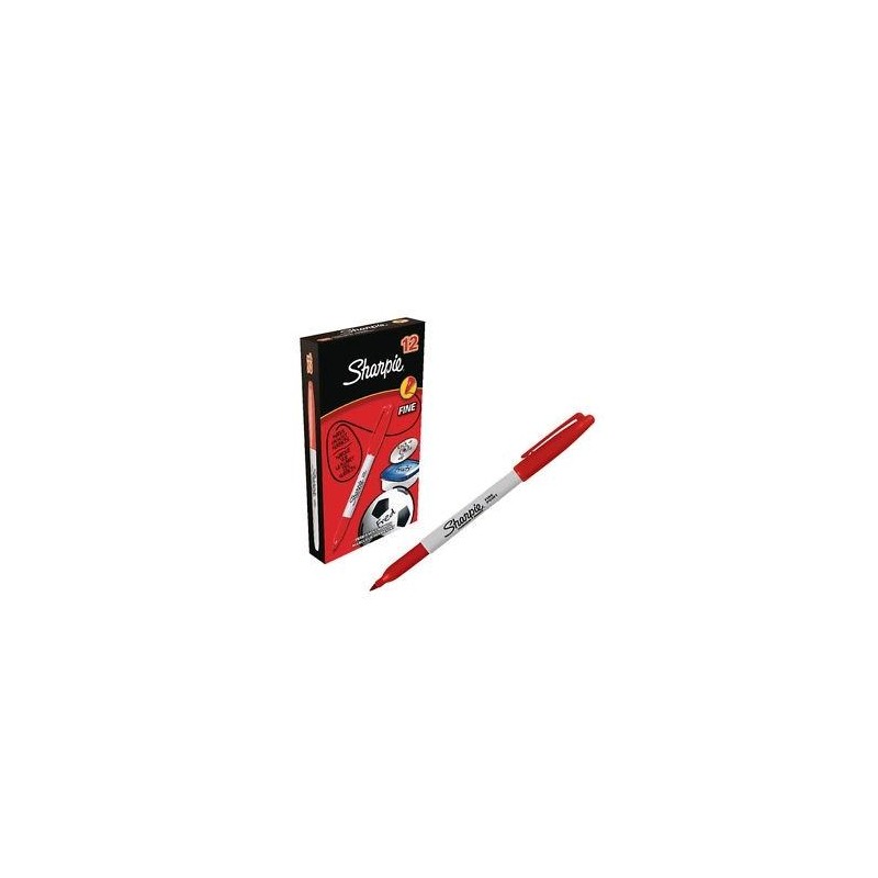 SHARPIE MARCADOR PERMANENTE FINE PUNTA REDONDA 0.9MM ROJO