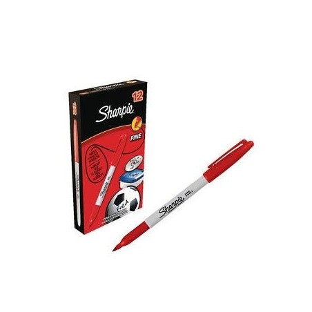 SHARPIE MARCADOR PERMANENTE FINE PUNTA REDONDA 0.9MM ROJO