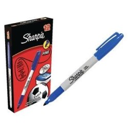 SHARPIE MARCADOR PERMANENTE FINE PUNTA REDONDA 0.9MM AZUL