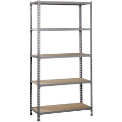 SIMONRACK KIT MADERCLICK MINI 5/400 ESTANTERÍA METÁLICA 5 BALDAS/150KG DE MADERA 180X80X40CM GRIS