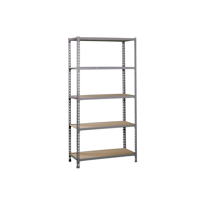 SIMONRACK KIT MADERCLICK MINI 5/400 ESTANTERÍA METÁLICA 5 BALDAS/150KG DE MADERA 180X80X40CM GRIS