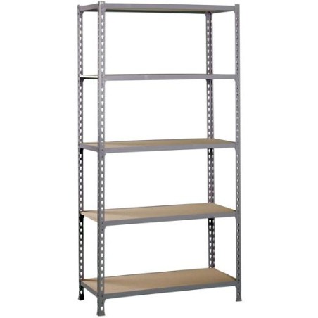 SIMONRACK KIT MADERCLICK MINI 5/400 ESTANTERÍA METÁLICA 5 BALDAS/150KG DE MADERA 180X80X40CM GRIS
