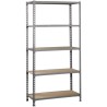 SIMONRACK KIT MADERCLICK MINI 5/400 ESTANTERÍA METÁLICA 5 BALDAS/150KG DE MADERA 180X80X40CM GRIS