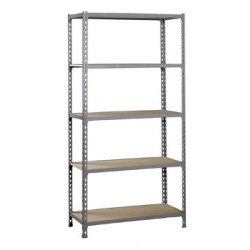 SIMONRACK MADERACLICK PLUS 5/400 ESTANTERÍA METÁLICA 5 BALDAS/150KG 200X100X40CM GRIS/MADERA