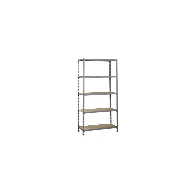 SIMONRACK MADERACLICK PLUS 5/400 ESTANTERÍA METÁLICA 5 BALDAS/150KG 200X100X40CM GRIS/MADERA