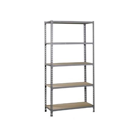 SIMONRACK MADERACLICK PLUS 5/400 ESTANTERÍA METÁLICA 5 BALDAS/150KG 200X100X40CM GRIS/MADERA