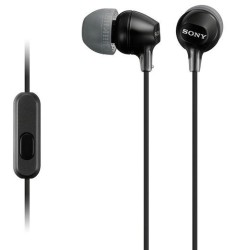 SONY AURICULARES EX-15AP INTERNOS LIGEROS C/MICRÓFONO CONECTOR JACK 3.5 NEGRO