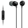 SONY AURICULARES EX-15AP INTERNOS LIGEROS C/MICRÓFONO CONECTOR JACK 3.5 NEGRO