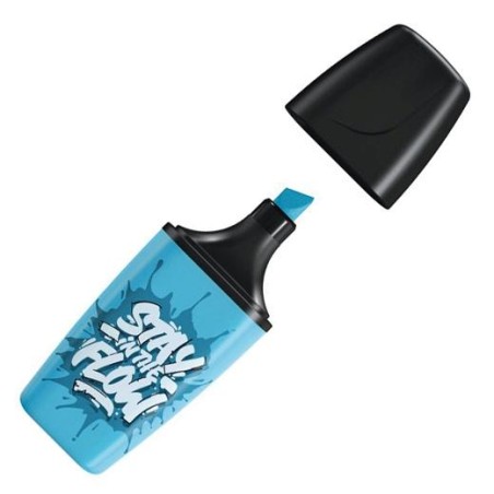 STABILO MARCADOR FLUORESCENTE BOSS MINI "STAY IN THE FLOW" AZUL CAJA 10 UD