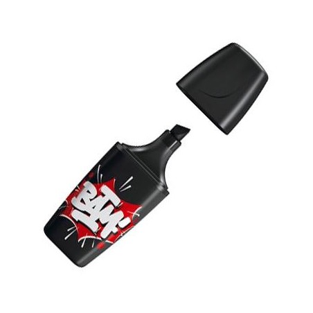 STABILO MARCADOR FLUORESCENTE BOSS MINI "BAM" NEGRO CAJA 10 UD