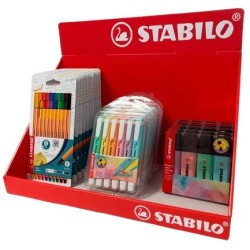 STABILO BANDEJA EXPOSITORA SURTIDO POINT 88 + BOSS ORIGINAL PASTEL + SWING COOL PASTEL