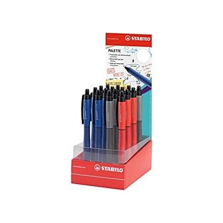 STABILO BOLÍGRAFO TINTA DE GEL RETRÁCTIL PALETTE FINE SURTIDO EXPOSITOR -16U-