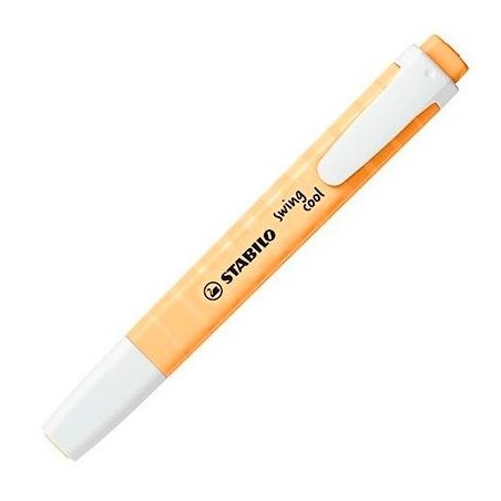 STABILO MARCADOR FLUORESCENTE SWING COOL PASTEL NARANJA PÁLIDO CAJA 10 UD