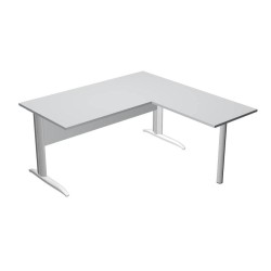 ARTEXPORT MESA ESCRITORIO PRESTO CON PATAS METAL 160 + ALA LATERAL 79X60 GRIS