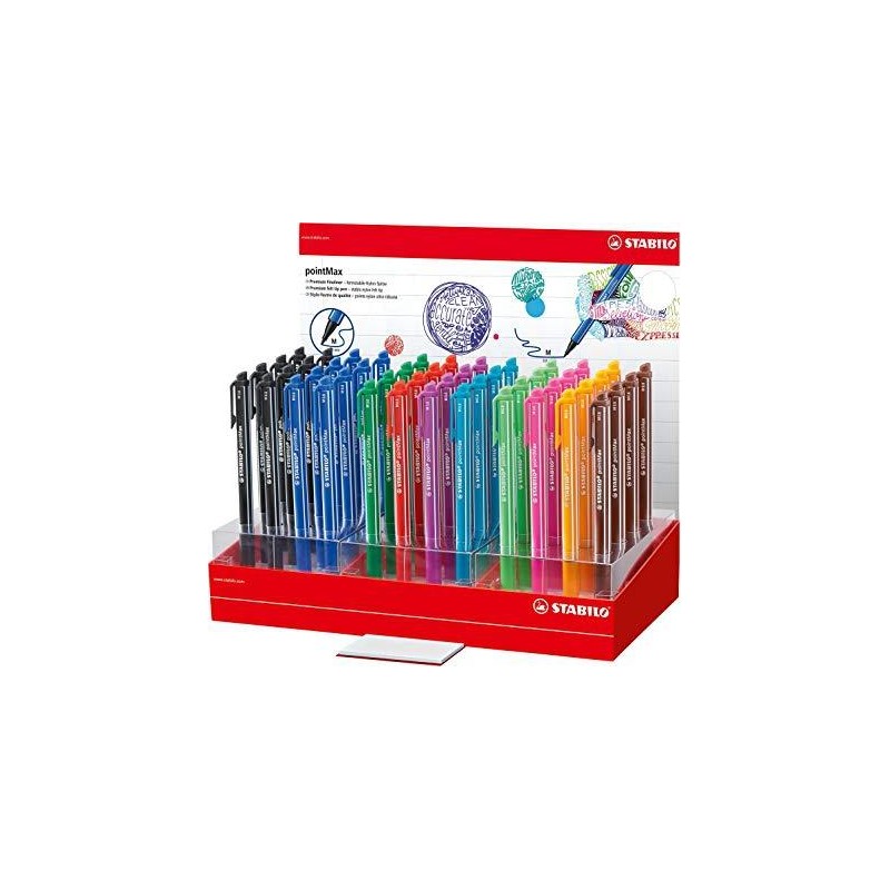 STABILO ROTULADORES PARA ESCRITURA POINTMAX C/SURTIDOS EXPOSITOR 48 UD