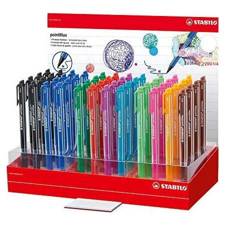 STABILO ROTULADORES PARA ESCRITURA POINTMAX C/SURTIDOS EXPOSITOR 48 UD