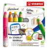 STABILO MARCADOR EN SECO MARKDRY NEON PARA PIZARRA BLANCA Y DE PAPEL C/SURTIDOS ESTUCHE 4 UD