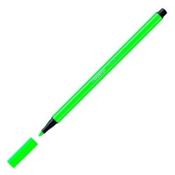 STABILO ROTULADOR PEN 68 VERDE FLUORESCENTE CAJA 10 UD