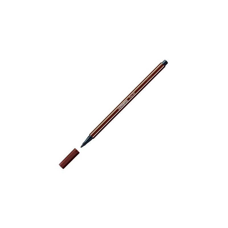 STABILO ROTULADOR PEN 68 MARRÓN CAJA 10 UD