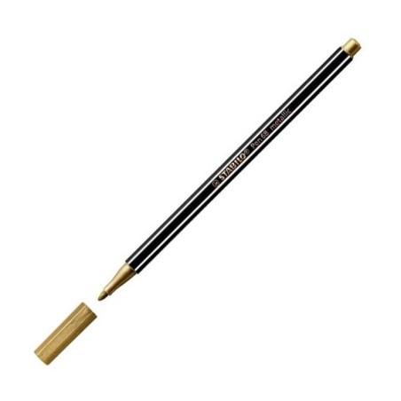 STABILO ROTULADOR PEN 68 METALLIC ORO CAJA 10 UD
