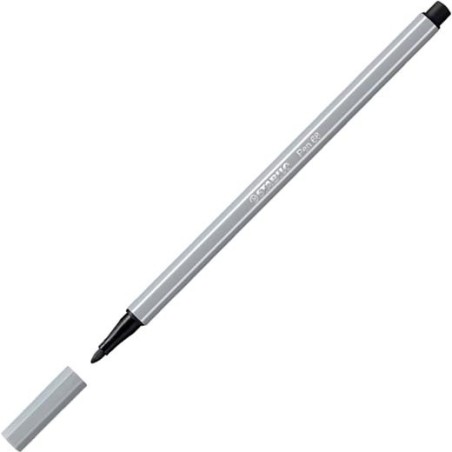 STABILO ROTULADOR PEN 68 GRIS MEDIO CAJA 10 UD