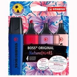 STABILO MARCADOR BOSS ORIGINAL NATURECOLORS WILDFLOWER COLORES SURTIDOS ESTUCHE 4 UD