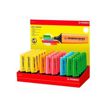 STABILO MARCADOR FLUORESCENTE BOSS ORIGINAL 6 C/SURTIDOS EXPOSITOR 45 UD