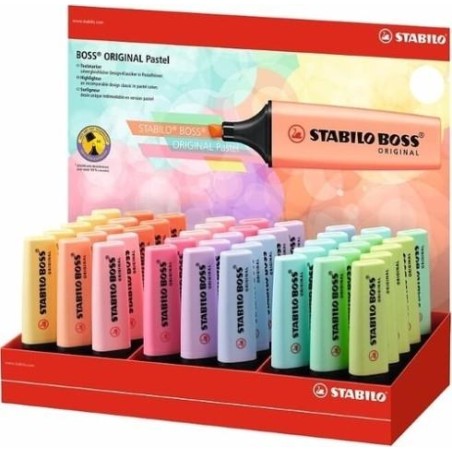 STABILO MARCADOR FLUORESCENTE BOSS ORIGINAL C/SURTIDOS PASTEL EXPOSITOR 45 UD