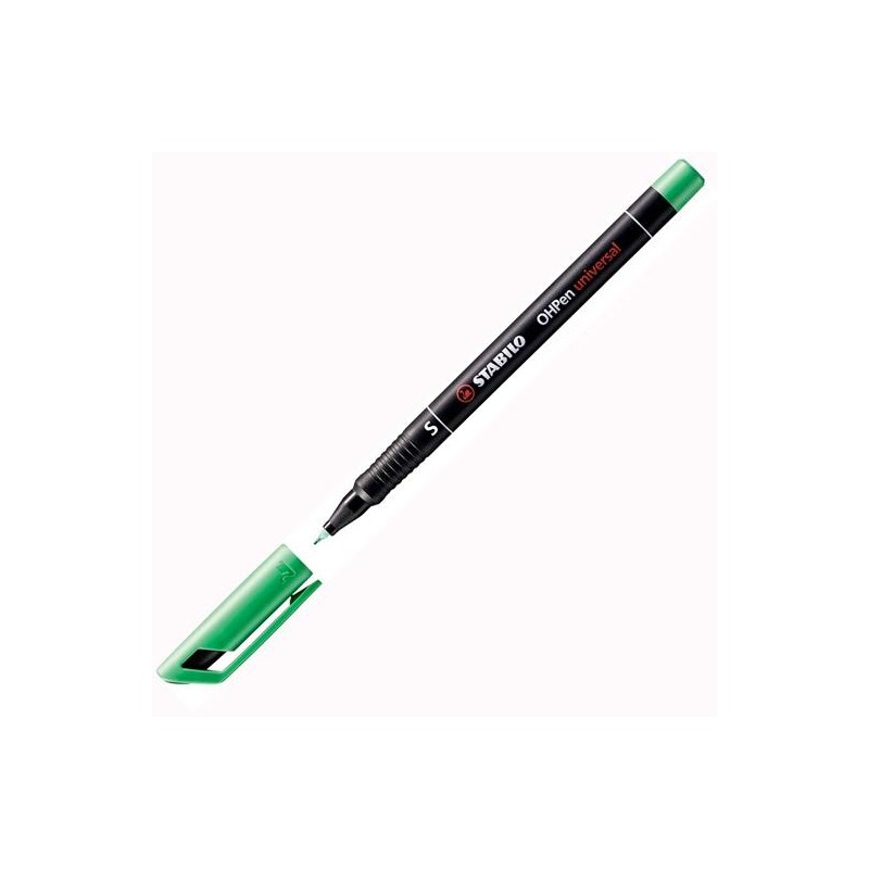 STABILO MARCADOR PERMANENTE OHPEN UNIVERSAL S PUNTA SUPER FINA 0.4MM VERDE